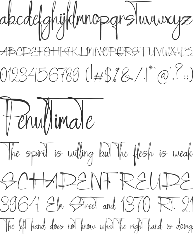Benyoritha font preview