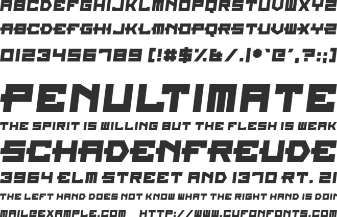 For The World font preview