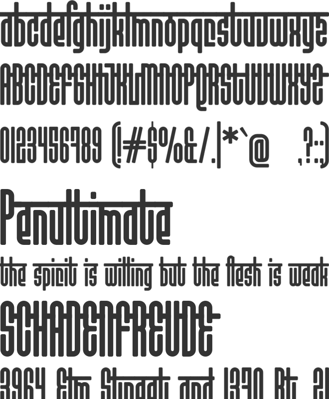 Ghutamila font preview