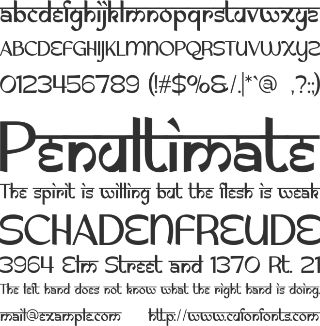 Windhavi font preview