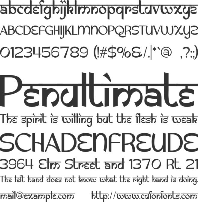 Windhavi font preview