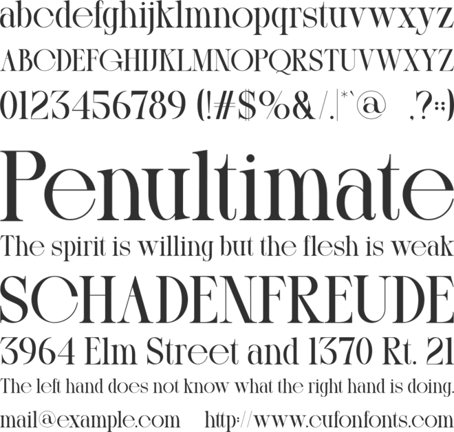 Galter font preview
