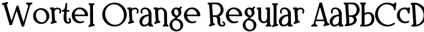 Wortel Orange Regular font