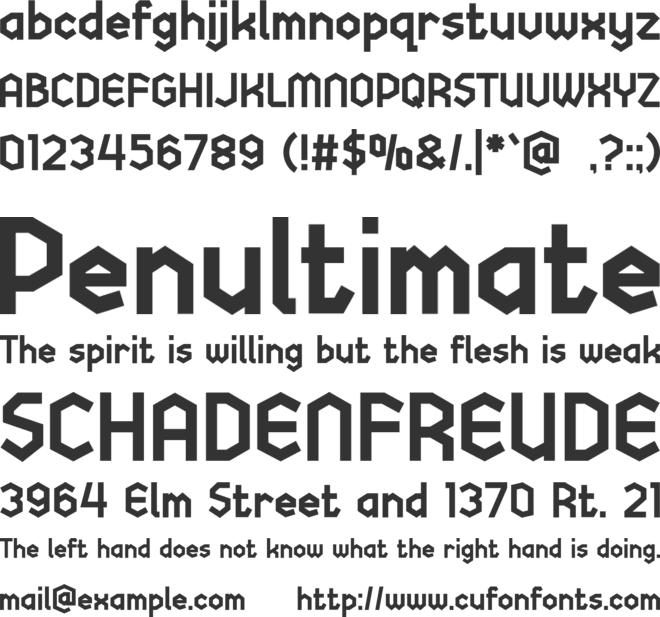 Hexaplex font preview