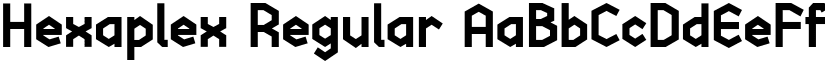 Hexaplex Regular font