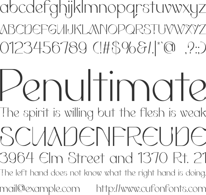 Swanky Special font preview