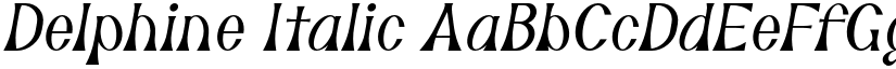 Delphine Italic font