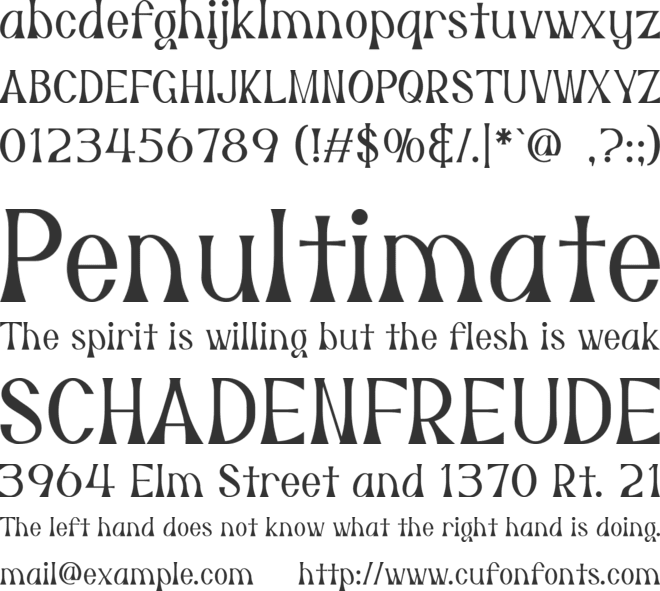 Delphine font preview