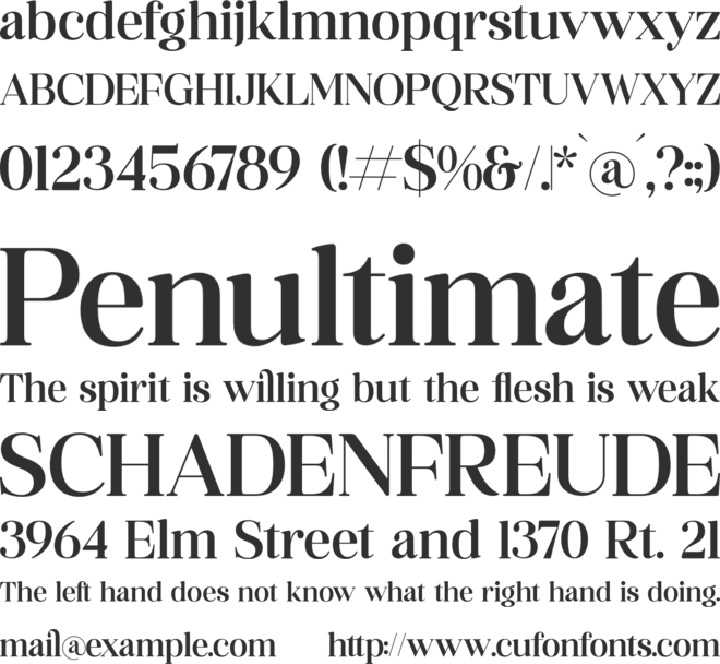 Ralgine font preview