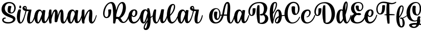 Siraman Regular font