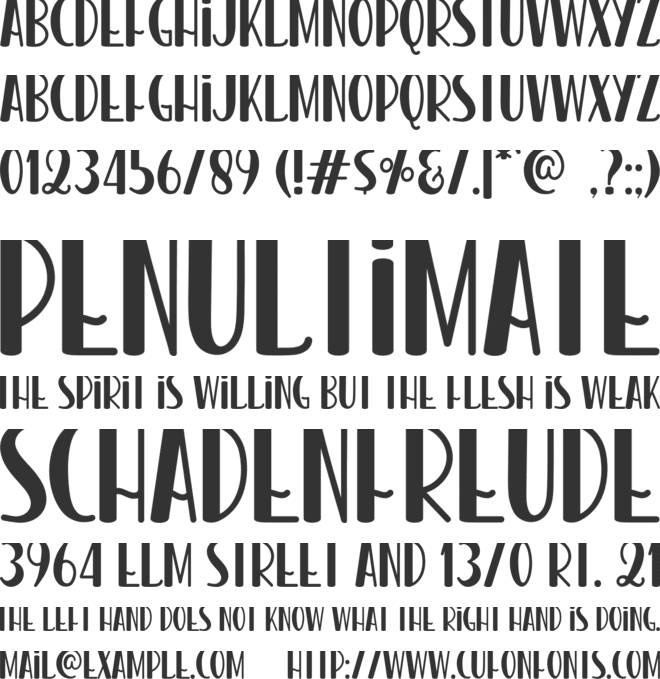 Golden Avocado Sans font preview