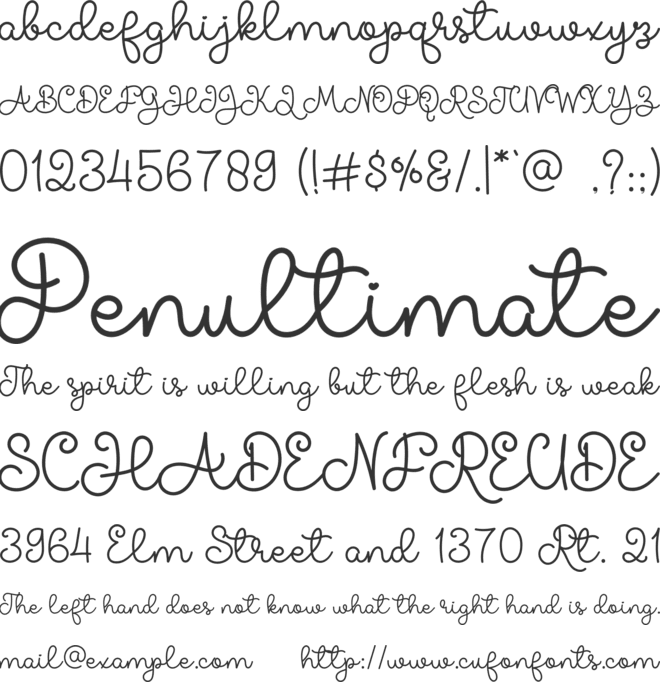 Golden Avocado font preview