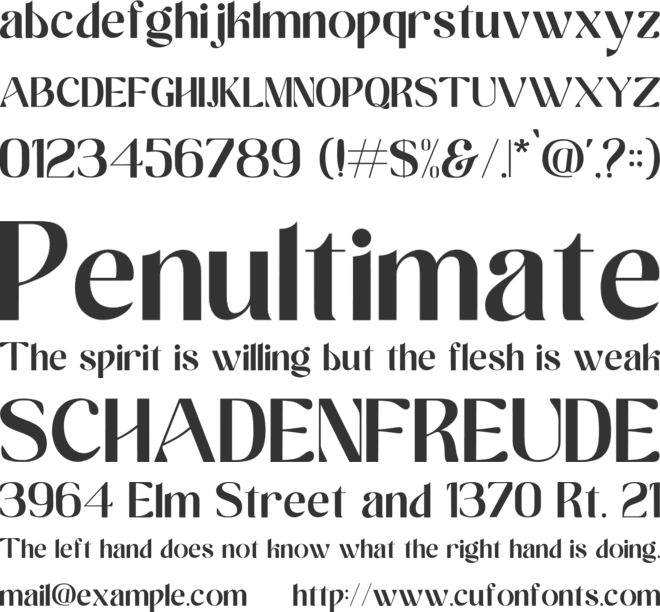 LAGISTHA font preview