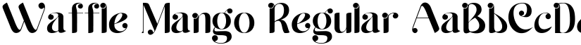 Waffle Mango Regular font