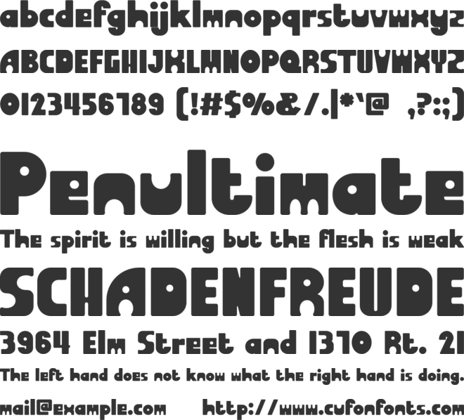 Kreativ font preview
