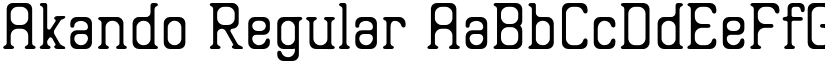 Akando Regular font