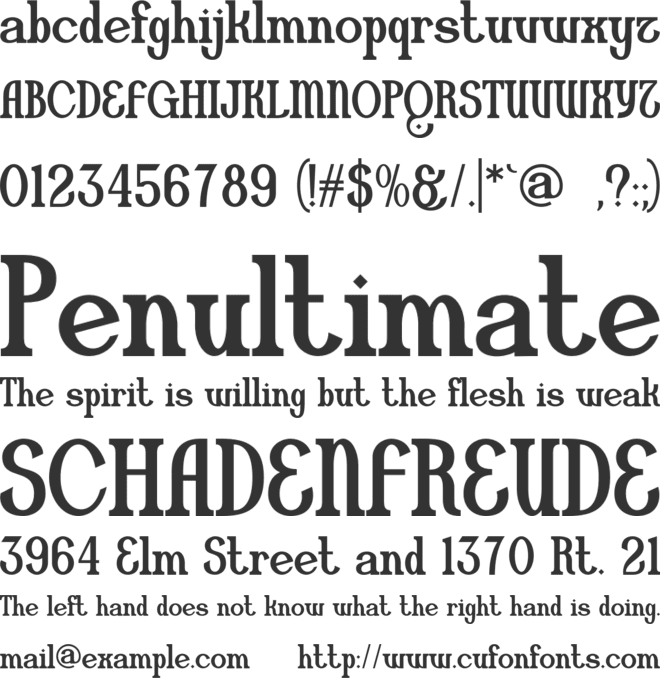 Burkhan font preview