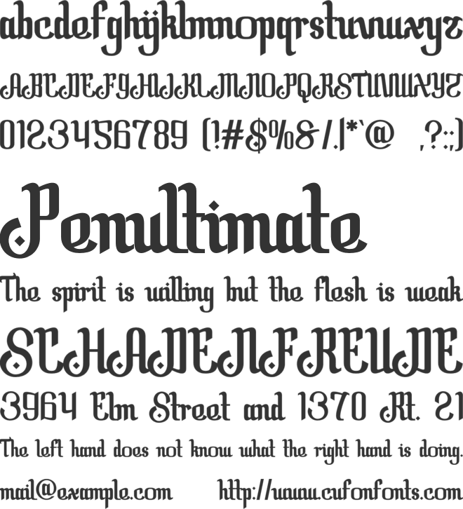 Khalliban font preview