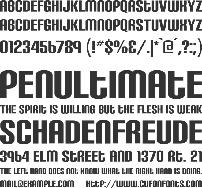 Carbon Block font preview