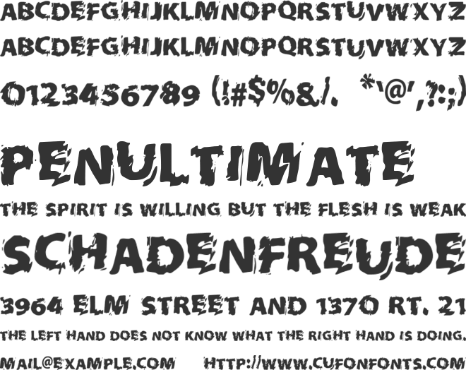 VTKS DESIRE font preview