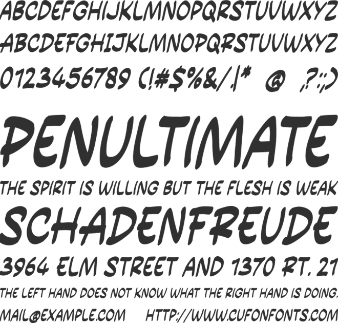 Power Entry font preview