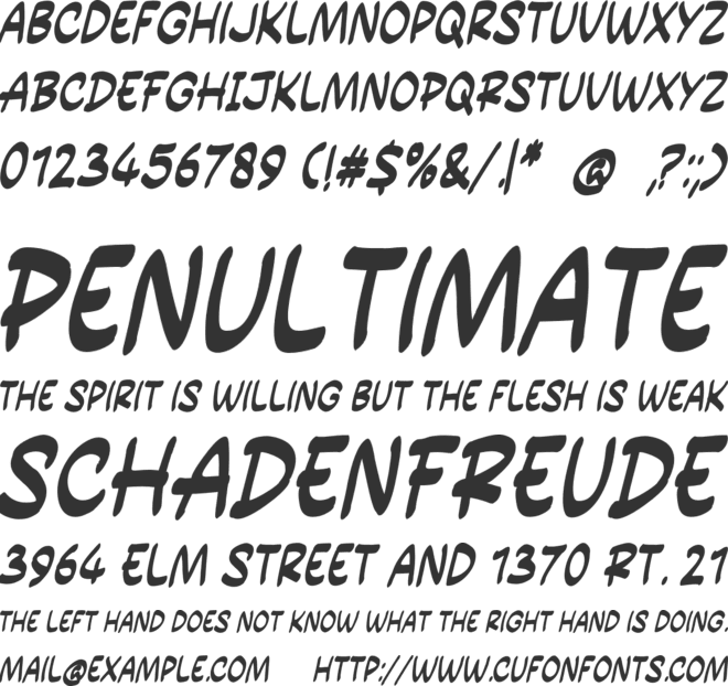 Power Entry font preview