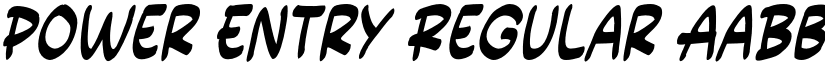 Power Entry Regular font
