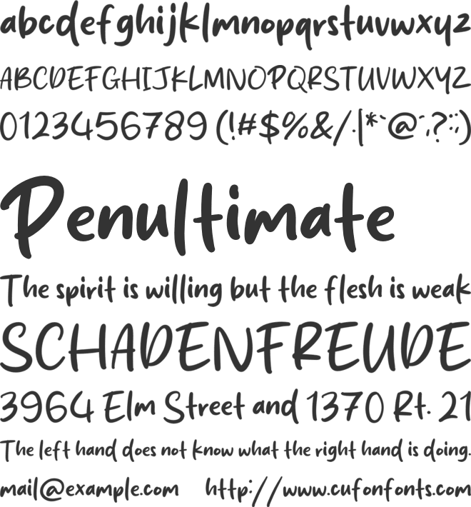 Sugar Cream font preview