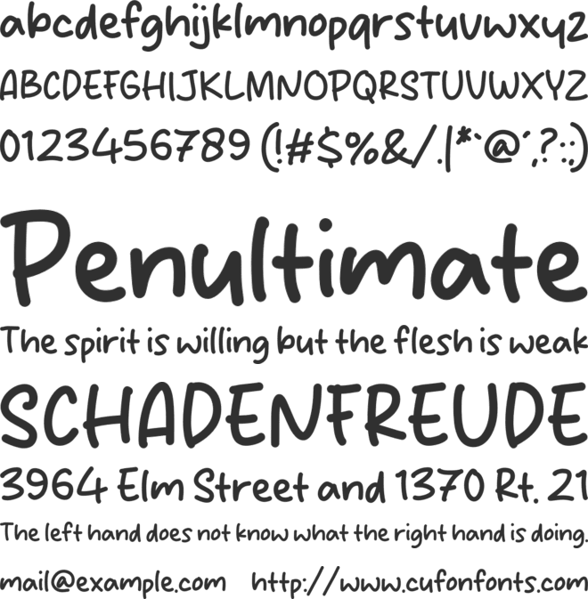 Young Man font preview