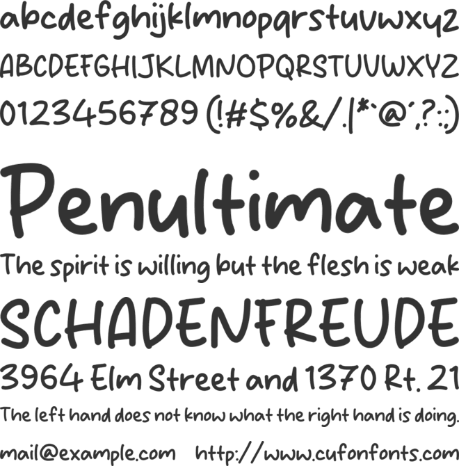 Young Man font preview