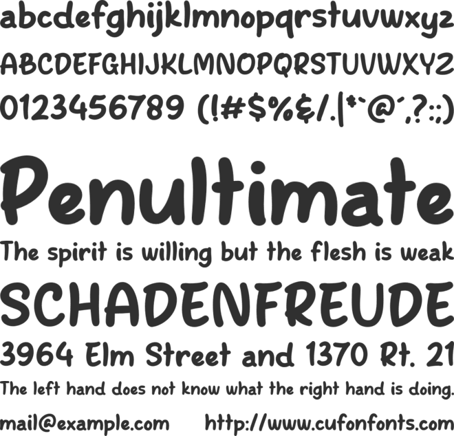 Brownista font preview