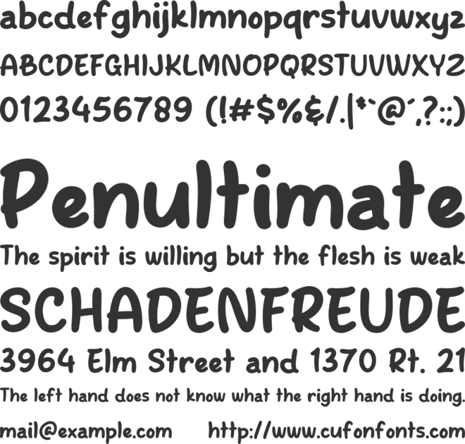 Brownista font preview