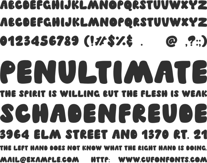 Fleshy Chubby font preview