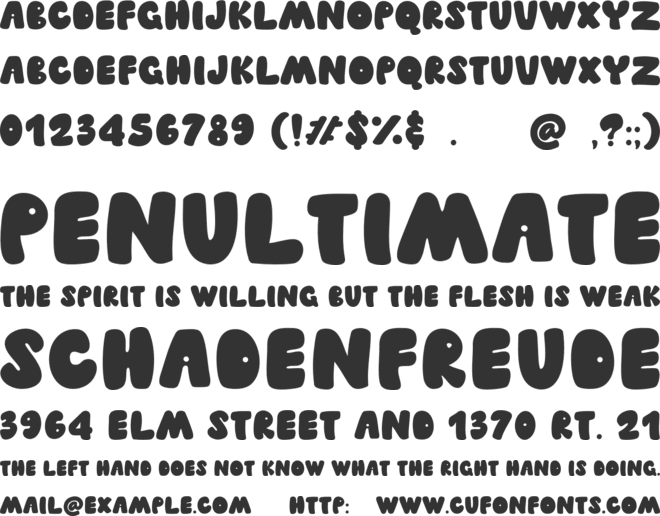Fleshy Chubby font preview