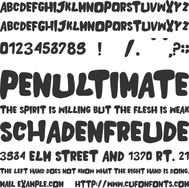 the Invasion font preview