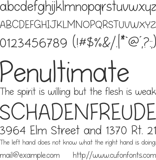 Story Lens font preview