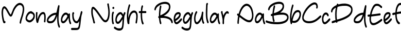 Monday Night Regular font