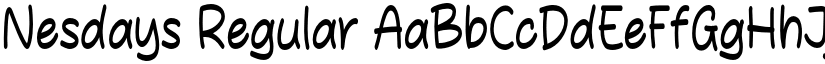 Nesdays Regular font