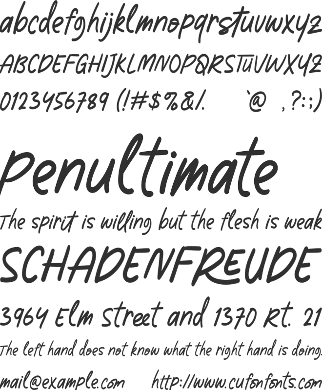 Rossaye font preview