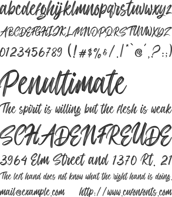 Rampage font preview