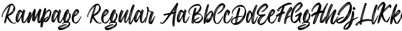 Rampage Regular font