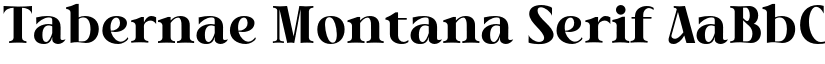 Tabernae Montana Serif font