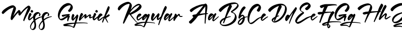 Miss Gymick Regular font