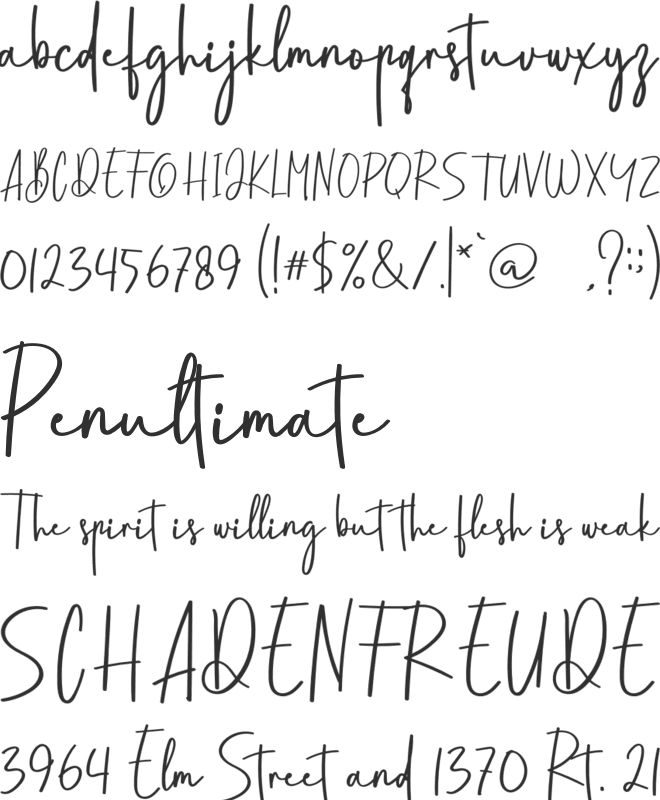 Holymonth font preview