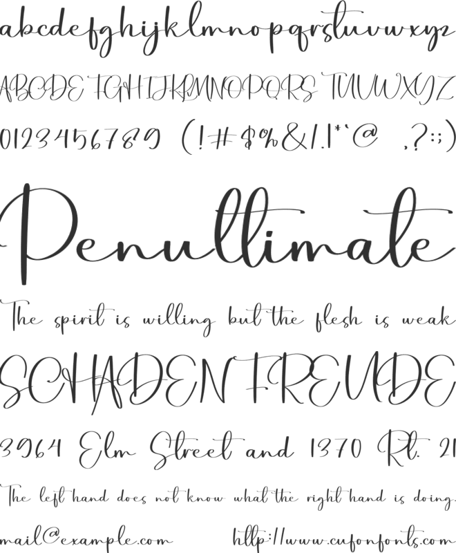 Psychology font preview