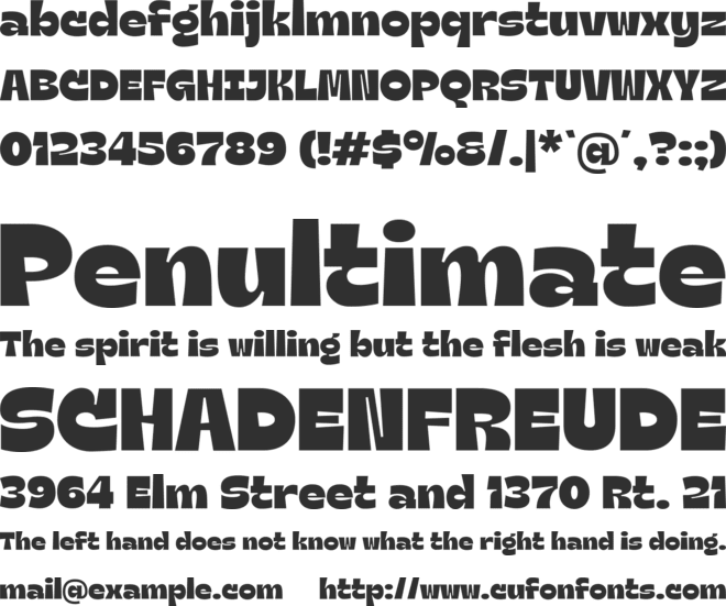 Groen California Sans font preview