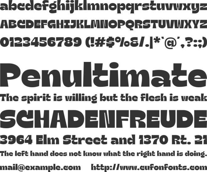 Groen California Sans font preview