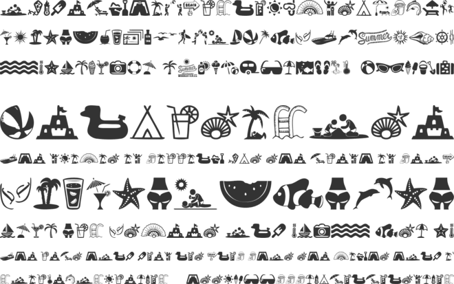Summer Icons font preview