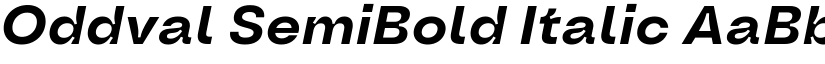 Oddval SemiBold Italic font