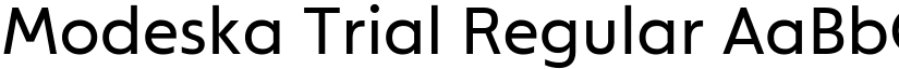 Modeska Trial Regular font